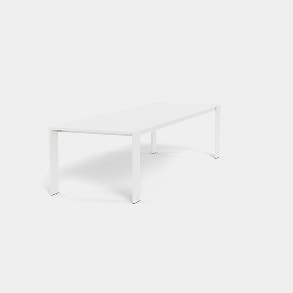 Hayman Dining Table 120" Aluminum White