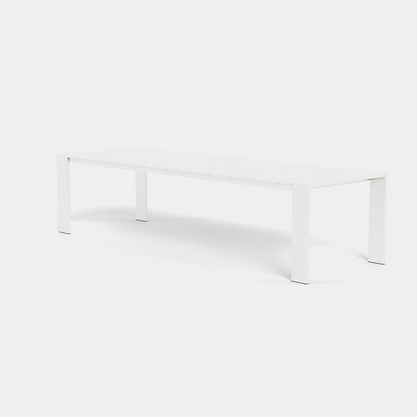 Hayman Dining Table 120" Aluminum White