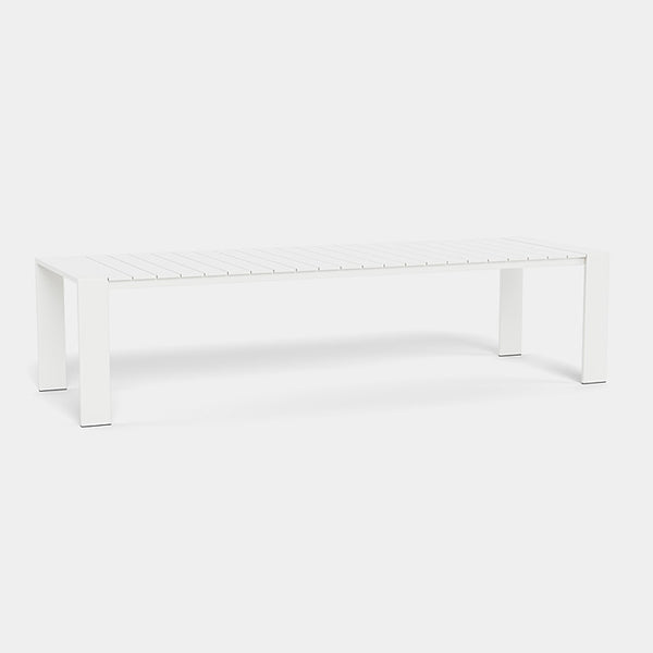 Hayman Dining Table 120" Aluminum White