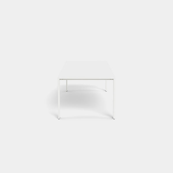 Hayman Dining Table 120" Aluminum White