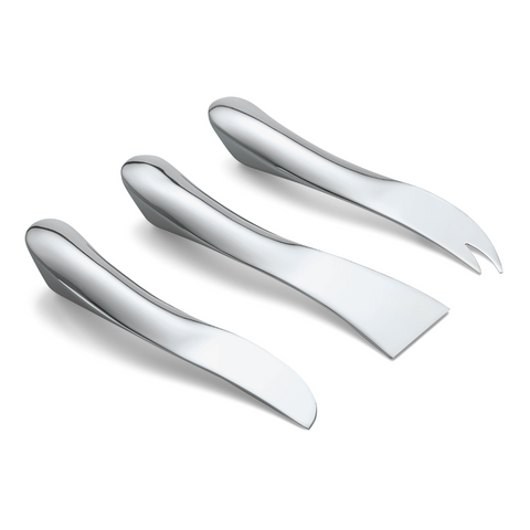 Wave Cheese Knives, 3pc Set