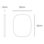 Oval Wall Mirror, Oak 20"W x 24.5"H