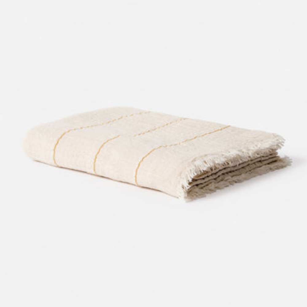 Butternut Color Throw August Cotton Blend Throw, Natural/Butternut – Anna Hislop Home