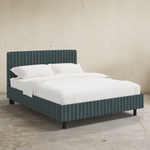Abbie Platform Bed, King, Queen, Full & Twin, Indigo