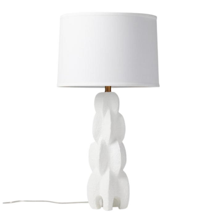 Julius Table Lamp, Matte White Resin