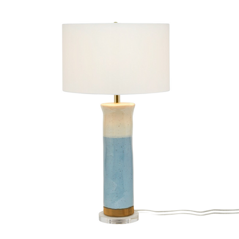 Saxon Table Lamp, Soft Blue Ceramic