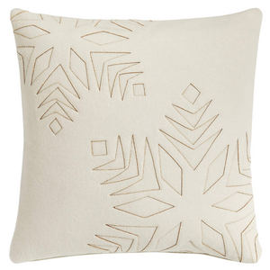 Ivory Laser Cut Wool Christmas Snowflake Decorative Throw Pillow Cover  23x23 + Reviews