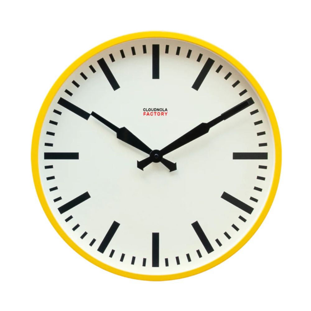 Factory Yellow XL Wall Clock