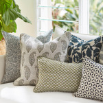 Amalfi Indian Teal Linen Cushion, 20" x 20"