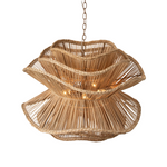 Alondra Chandelier, Natural Rattan, 30"D x 23"H