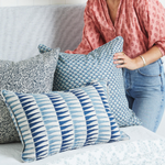 Amalfi Indian Teal Linen Cushion, 20" x 20"