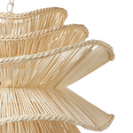 Alondra Chandelier, White Rattan, 2 Sizes, 30"D x 23"H & 40"D x 32"H