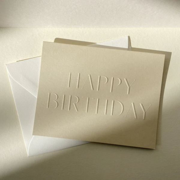 'Happy Birthday' Greeting Card, Sand