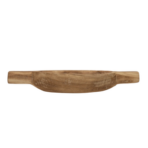 Decorative Paulownia Wood Tray with Handles