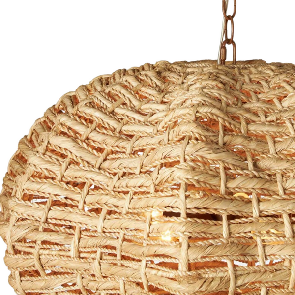 Eridian Pendant, Natural Raffia, 26"D X 16"H