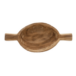 Decorative Paulownia Wood Tray with Handles