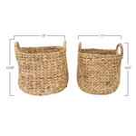 Seagrass Baskets with Handles, 2 Sizes