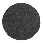 Hand-Woven Jute Placemat, Black