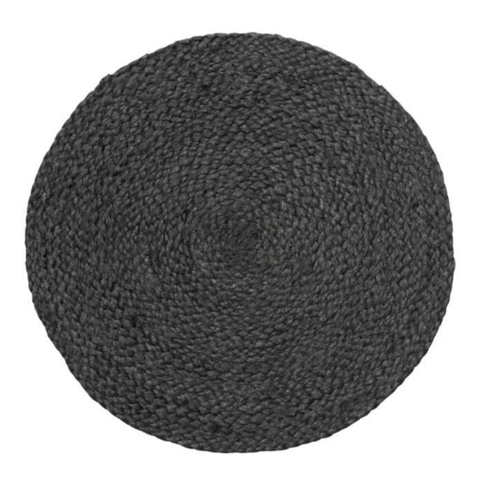 Hand-Woven Jute Placemat, Black