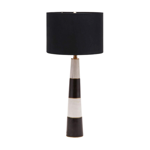 Marit Table Lamp, Black/Crystal