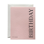 'It's Your Birthday' Greeting Card, Light Pink