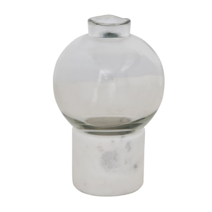 Glass Vase on Marble Stand