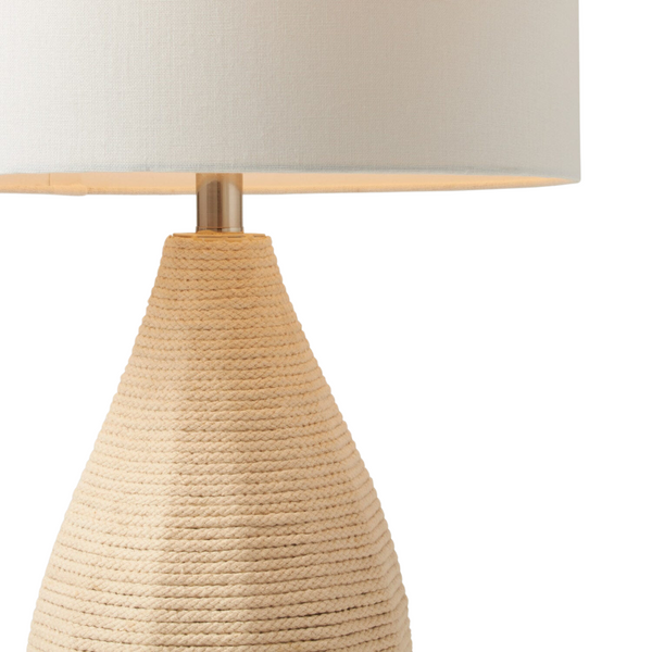 Thatcher Table Lamp, Cream Rope, 29"H