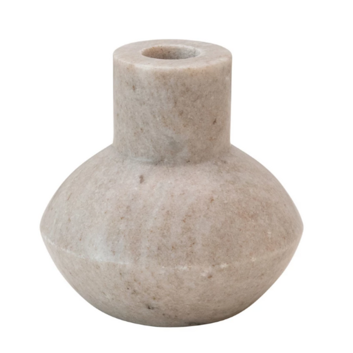 Marble Candle Holder, Cream
