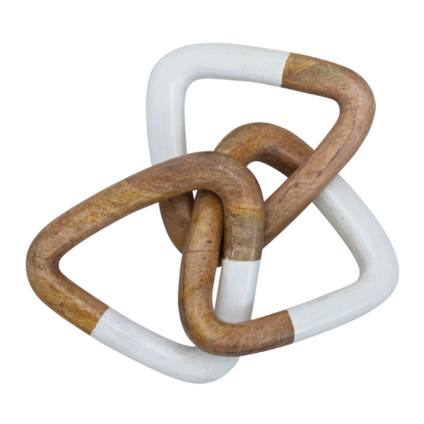 Mango Wood Chain Decor with 3 Links