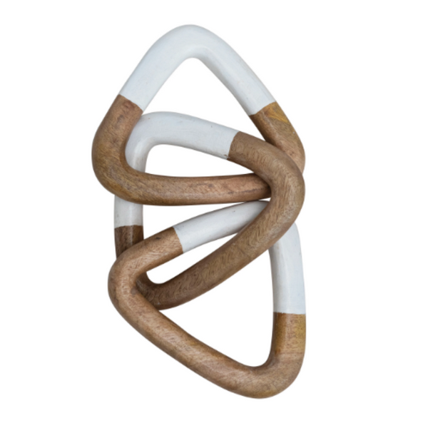 Mango Wood Chain Decor with 3 Links