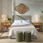 Leah Table Lamp, White Resin