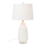 Ulyssa Table Lamp, Matte White Ceramic, 14" X 26"