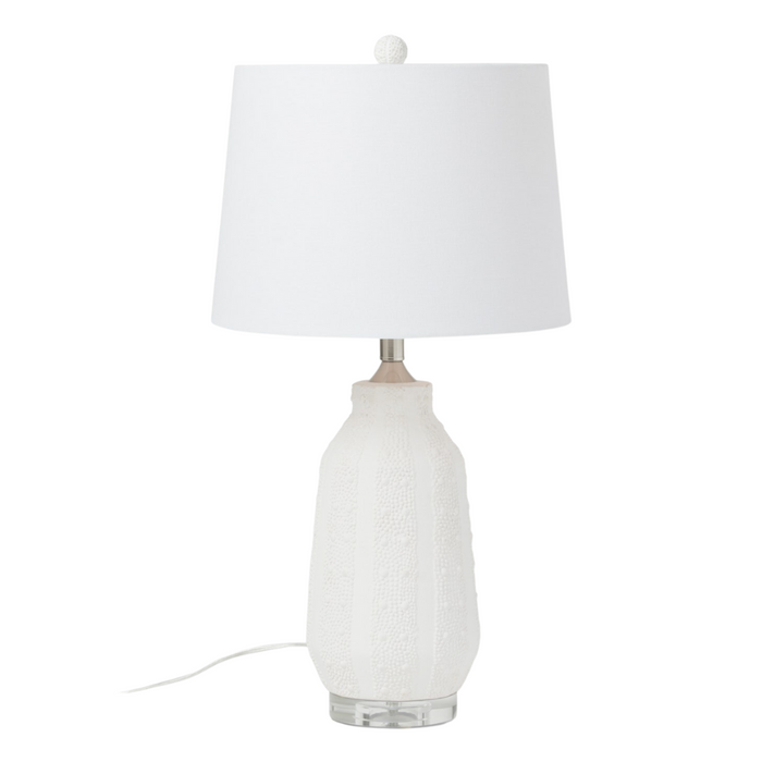 Ulyssa Table Lamp, Matte White Ceramic, 14" X 26"