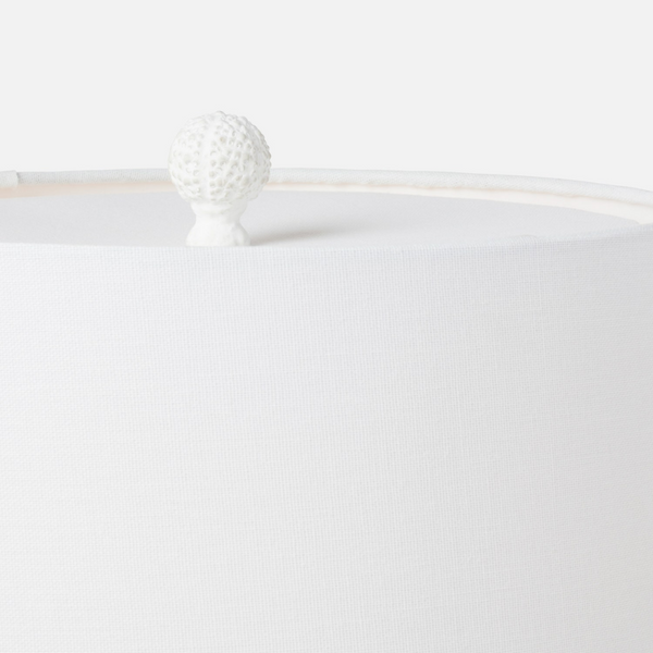 Ulyssa Table Lamp, Matte White Ceramic, 14" X 26"