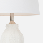 Ulyssa Table Lamp, Matte White Ceramic, 14" X 26"