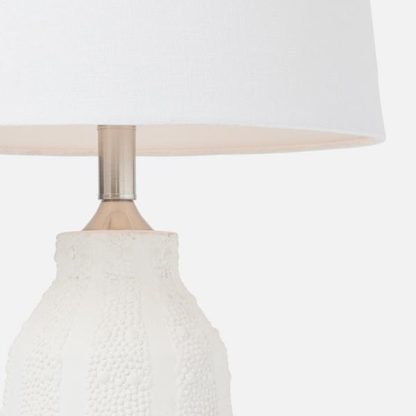 Ulyssa Table Lamp, Matte White Ceramic, 14" X 26"