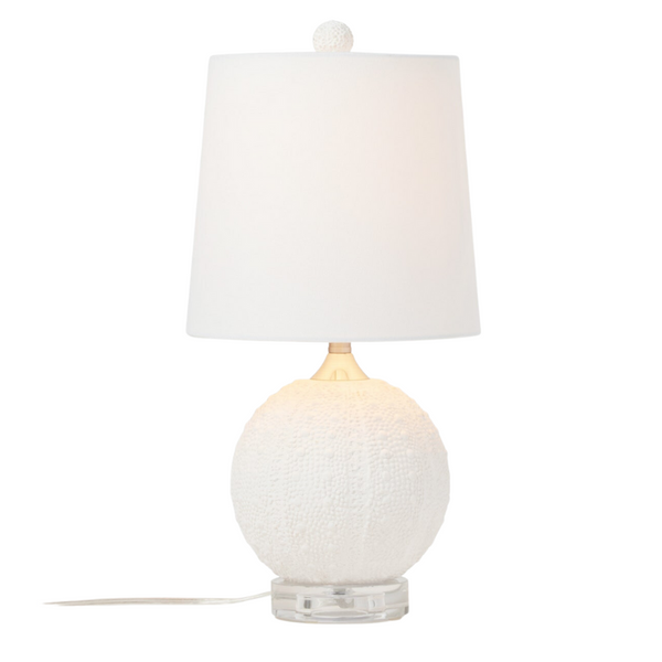 Ulyssa Table Lamp, Matte White Ceramic, 10" X 18"