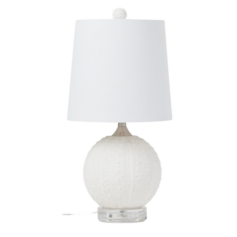 Ulyssa Table Lamp, Matte White Ceramic, 10" X 18"