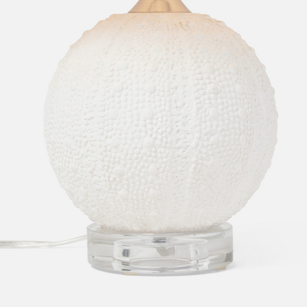 Ulyssa Table Lamp, Matte White Ceramic, 10" X 18"