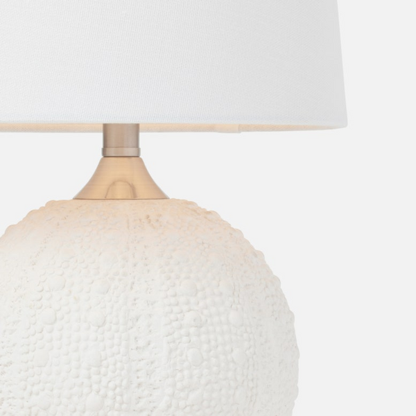 Ulyssa Table Lamp, Matte White Ceramic, 10" X 18"