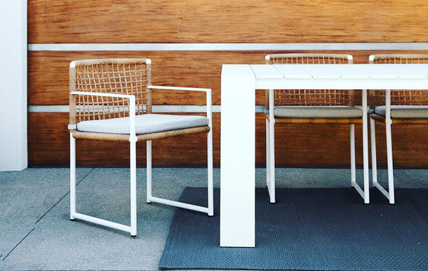Loop Dining Chair, Aluminum White/ Siesta Ivory