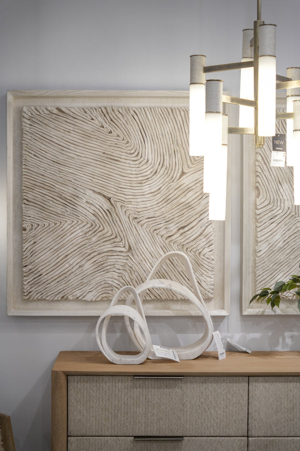 Harlowe Wall Decor Square, White, 41" x 41"
