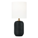 Fanny Small Table Lamp, Rough Black Ceramic