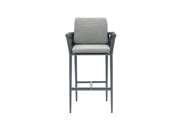 Hug Anthracite Max Rope Barstool, Grey