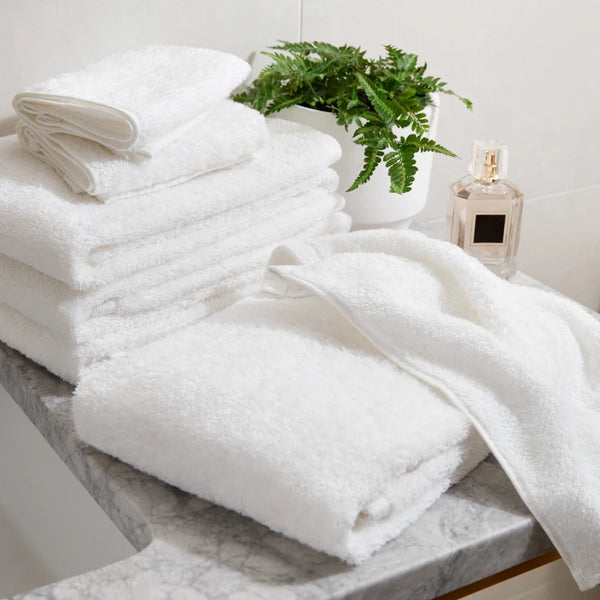 H by Frette Simple Border Bath Collection, White