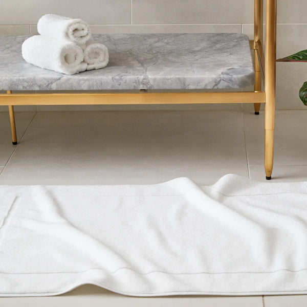 H by Frette Simple Border Bath Collection, White