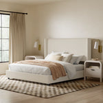 Clare Shelter Bed, Talc Linen, King & Queen
