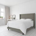 Clare Platform Bed, Grey Linen, King