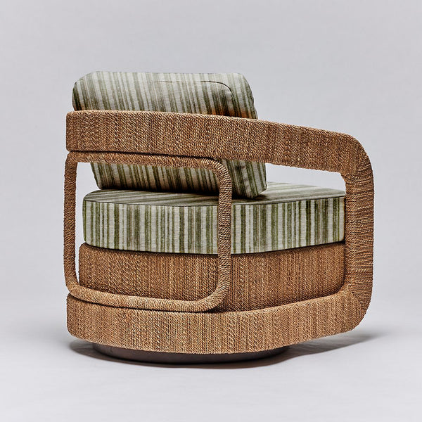 Harbour Lounge Chair, Natural Sage Performance Fabric