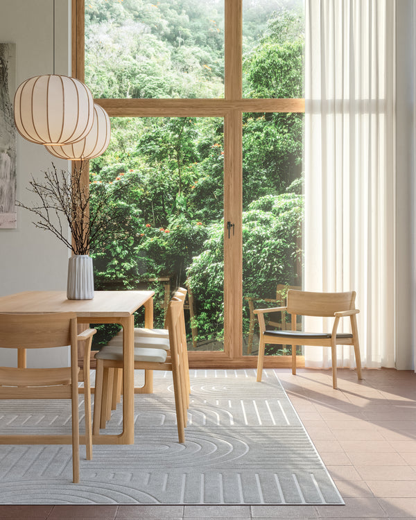 Hover Dining Table, Light Oak, 75"W